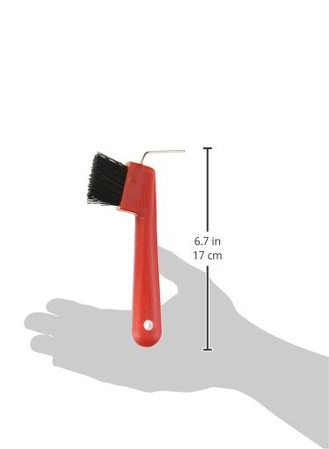 Partrade 245855 737 Hoof Pick with Brush, 7", Red - Image 3